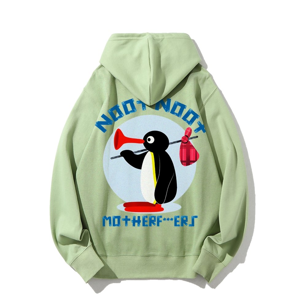 NOOT NOOT MOTHERF***ERS Printed Back Unisex Cotton Hoodie