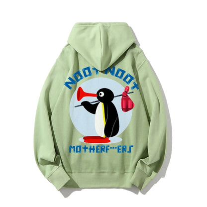 NOOT NOOT MOTHERF***ERS Printed Back Unisex Cotton Hoodie