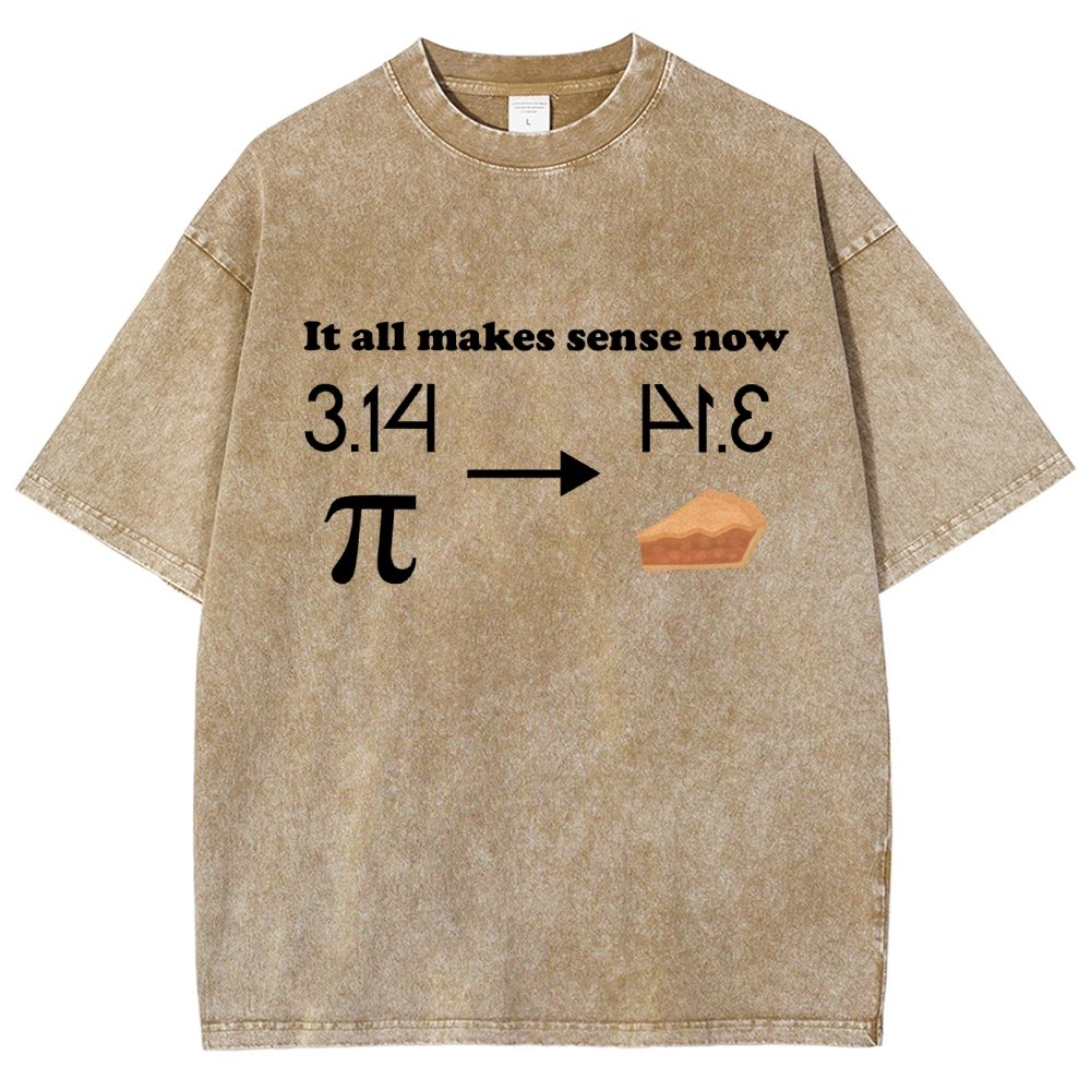 It All Makes Sense Now Pi Vintage Distressed T-shirt