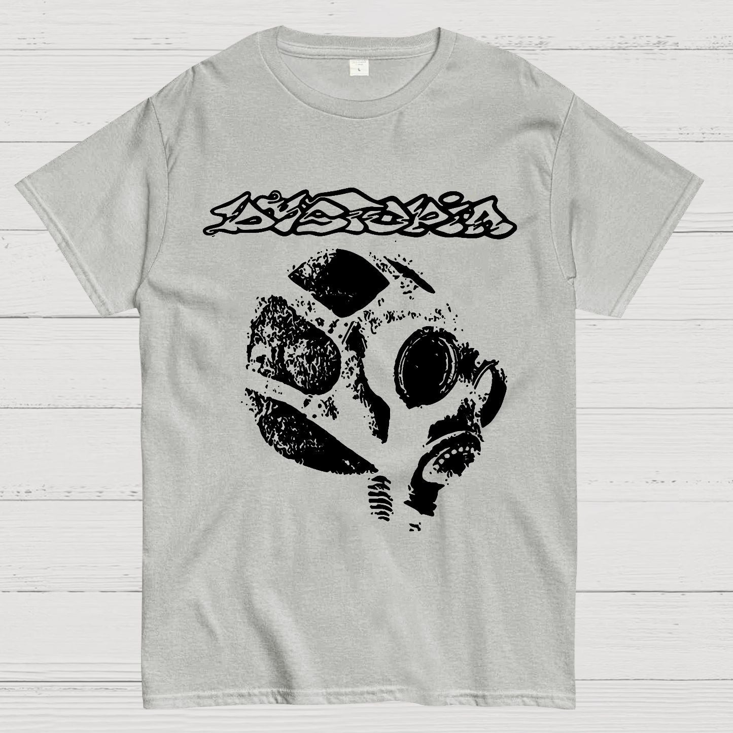 Dystopia - World Gas Mask Back Geek T-Shirt