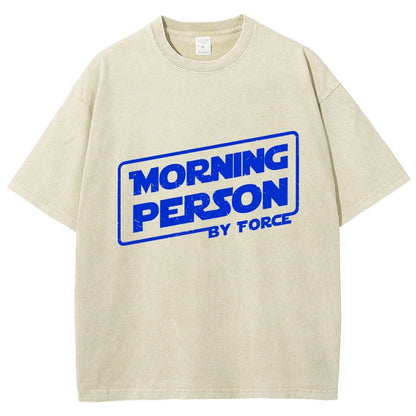 Morning Person By Force Vintage Distressed T-shirt