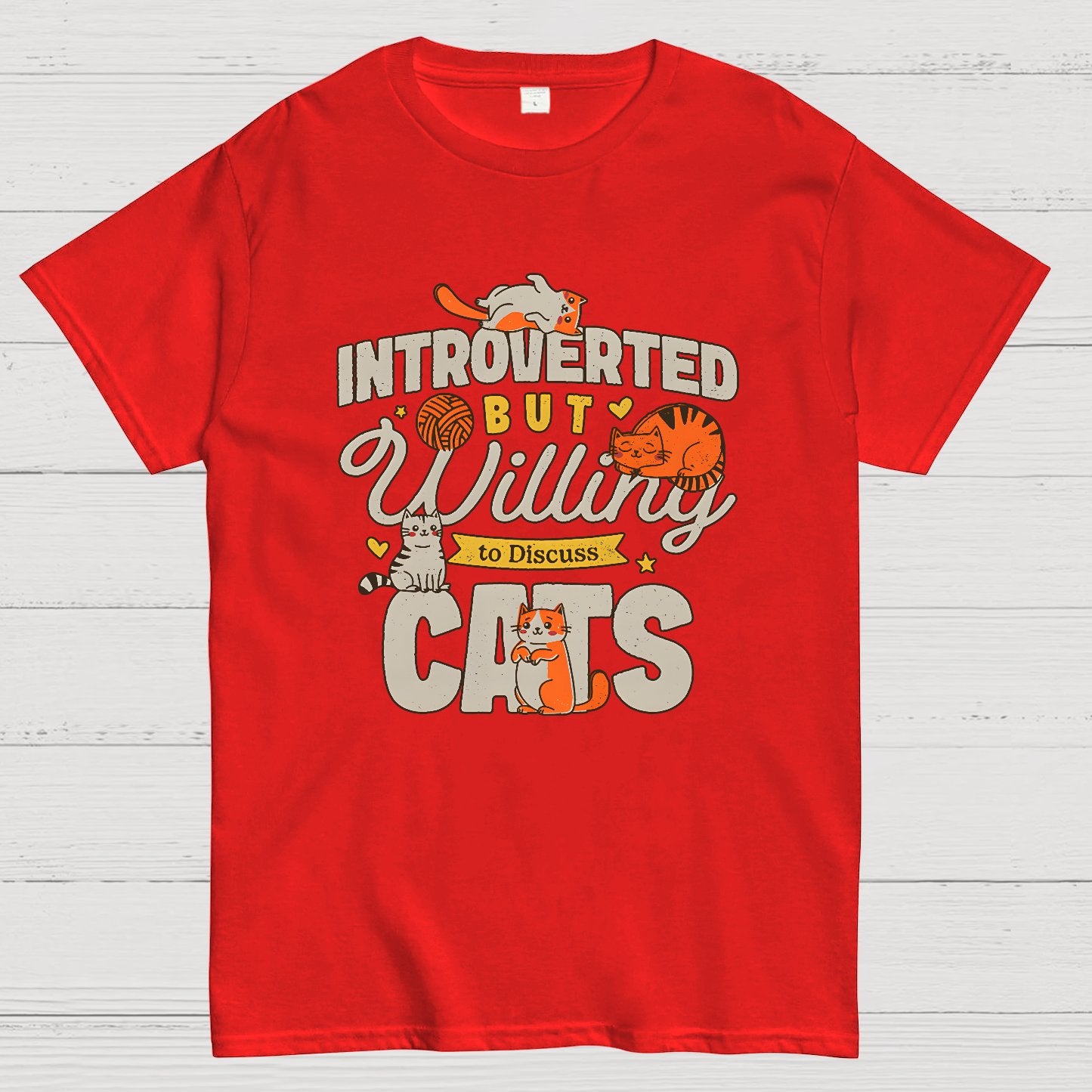 Willing to Discuss Cats Geek T-Shirt