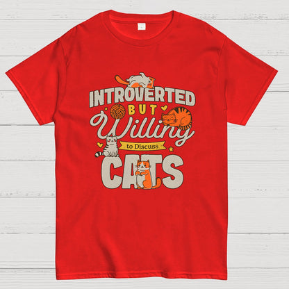Willing to Discuss Cats Geek T-Shirt