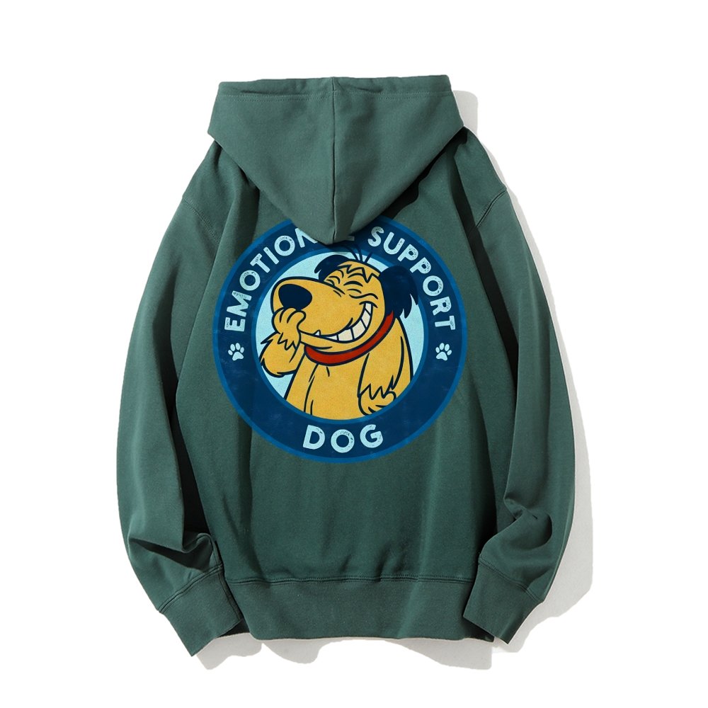 Dog Support Or Not? Printed Back Unisex Cotton Hoodie