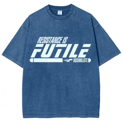 Resistance is Futile Vintage Distressed T-shirt