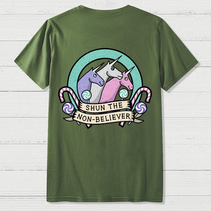 Shun the Non-Believer Back Printing Geek T-Shirt