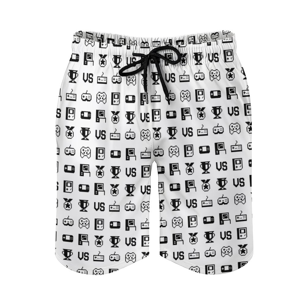 Retro Game Icons Geek Shorts