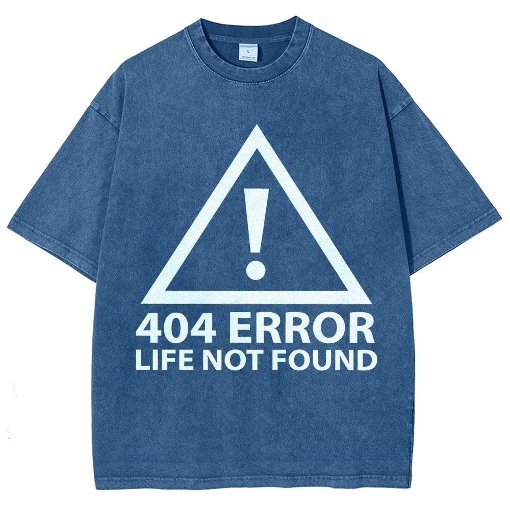 404 Error Life Not Found Vintage Distressed T-shirt