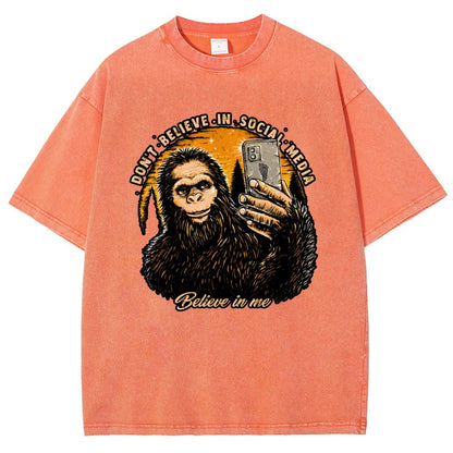 Don't Believe In Social Media Believe In Me Vintage Distressed T-shirt