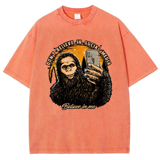 Don't Believe In Social Media Believe In Me Vintage Distressed T-shirt
