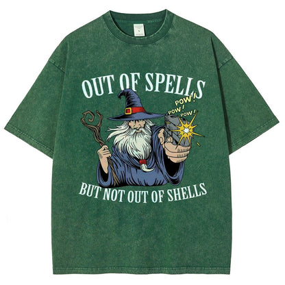 Out of Spells but Not Out of Shells Vintage Distressed T-shirt
