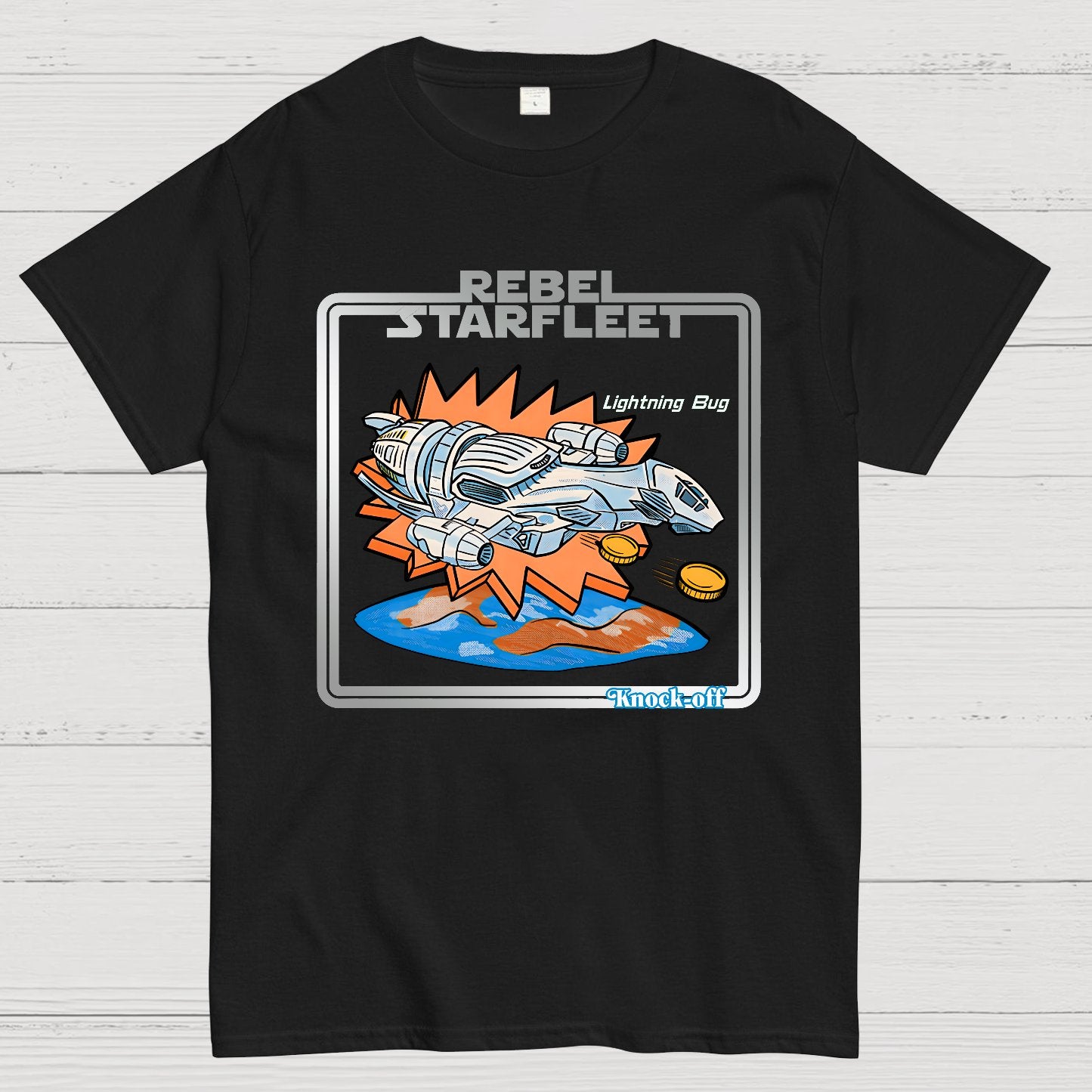 Lightning Bug Knock-off Spaceship Geek T-Shirt