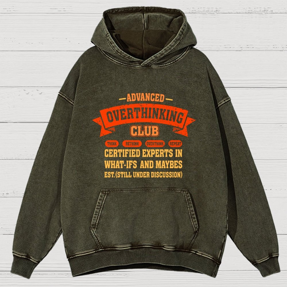 Overthinking Mode ON! Vintage Distressed Hoodie