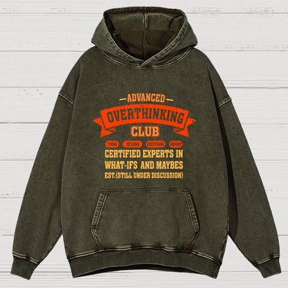 Overthinking Mode ON! Vintage Distressed Hoodie