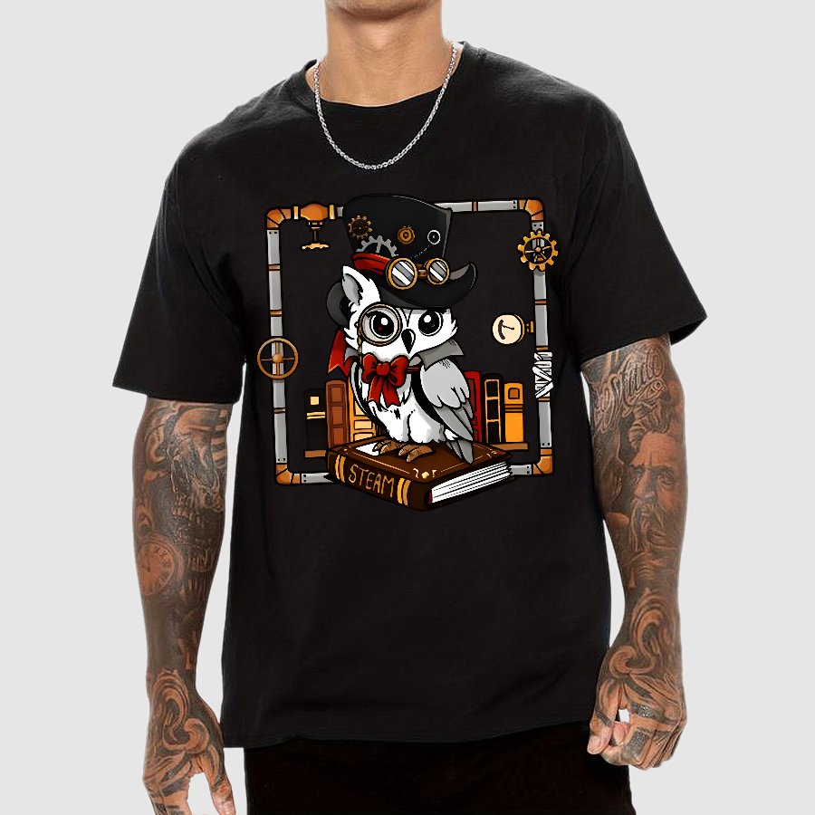 Steampunk Owl Geek T-Shirt