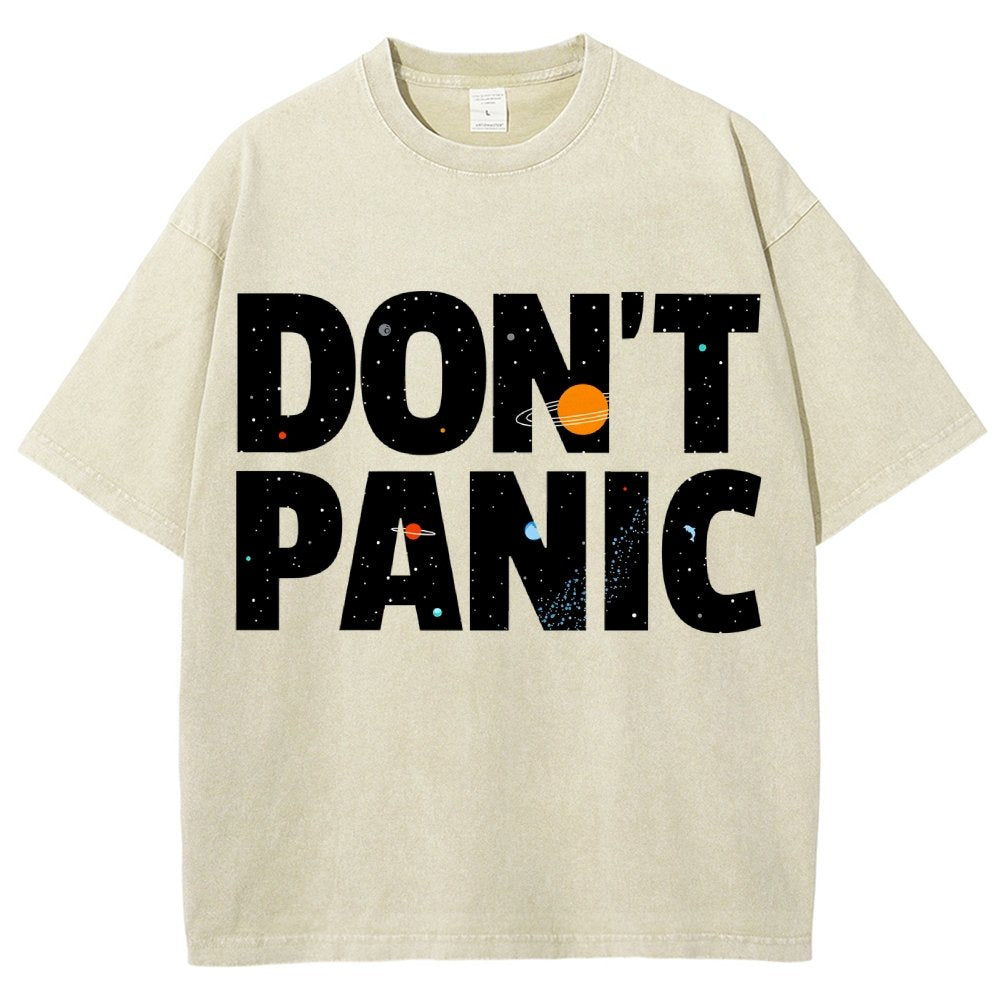 Don't Panic Vintage Distressed T-shirt
