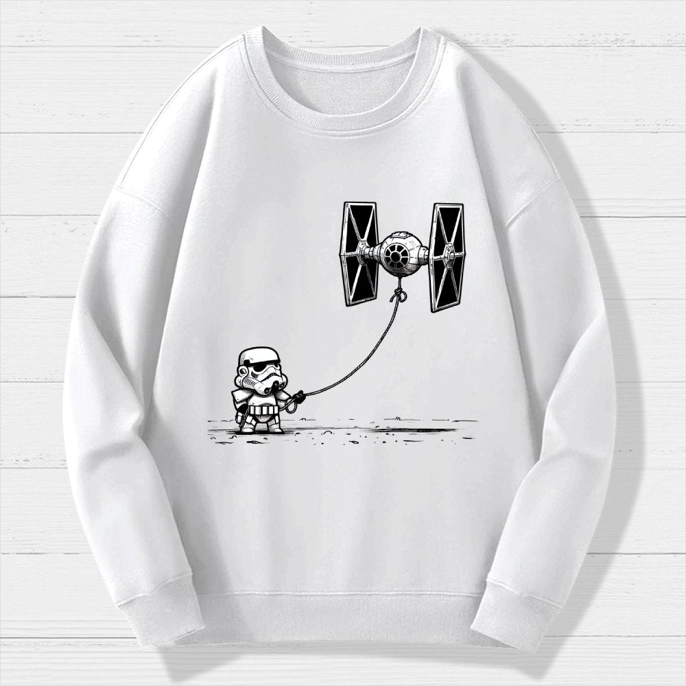 Flying The Galactic Alliance's Kite Geek Cotton Sweatshirt