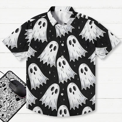 Cute Ghost Geek Hawaiian Shirt