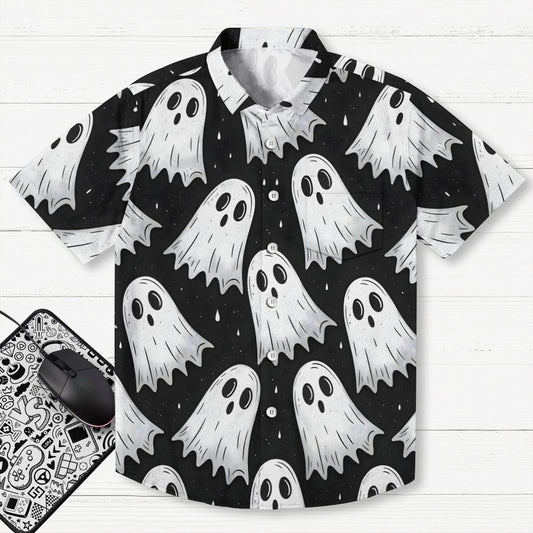 Cute Ghost Geek Hawaiian Shirt