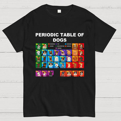 Periodic Table of Dogs, Dog Lover, Funny Science Geek T-Shirt