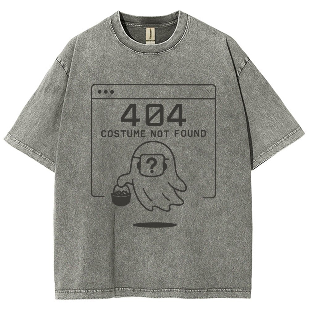 404 Costume Not Found  Funny Tech Halloween Vintage Distressed T-shirt