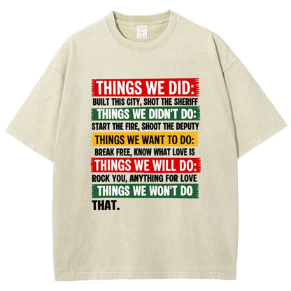 Things We Did Vintage Distressed T-shirt