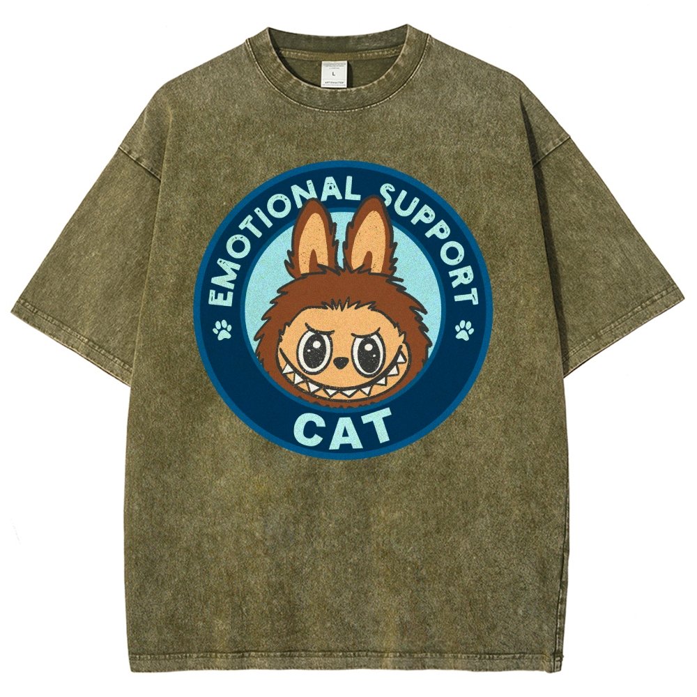 Emotional Support Cat Vintage Distressed T-shirt