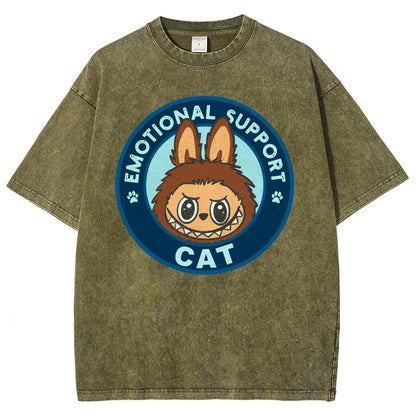 Emotional Support Cat Vintage Distressed T-shirt