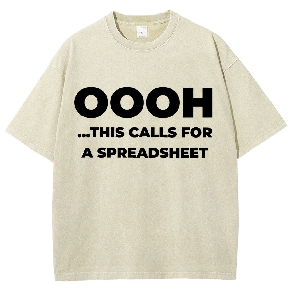 Ohh...This Calls for a Spreadsheet Vintage Distressed T-shirt