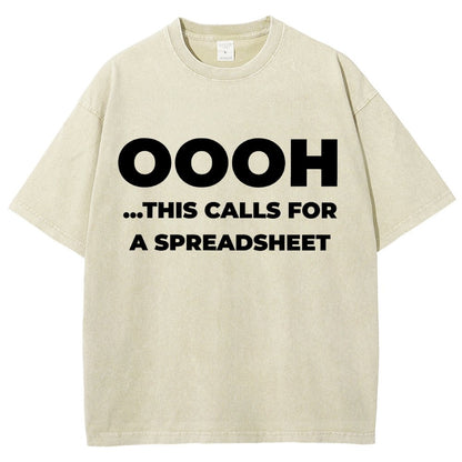 Ohh...This Calls for a Spreadsheet Vintage Distressed T-shirt