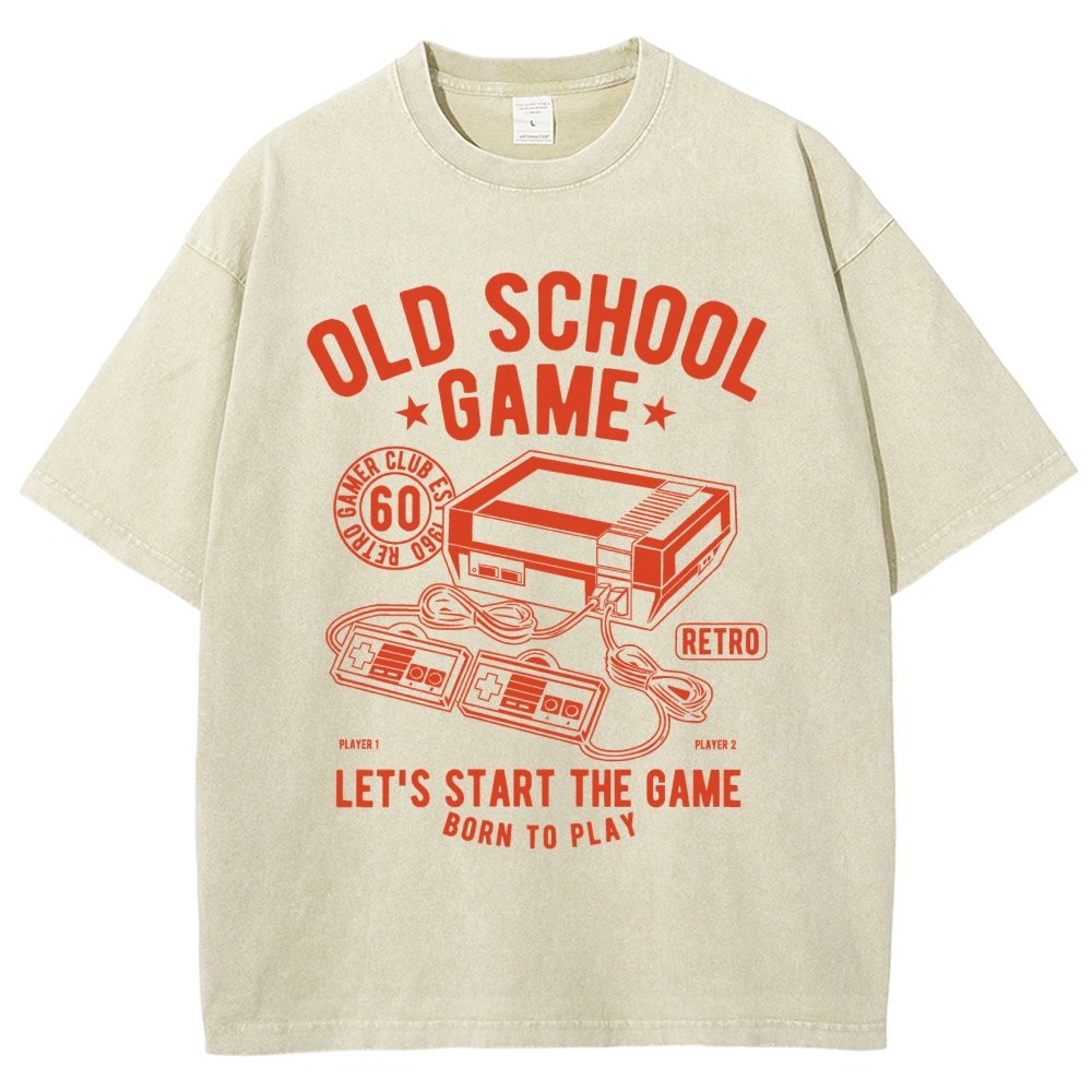 OLD SCHOOL GAME Vintage Distressed T-shirt
