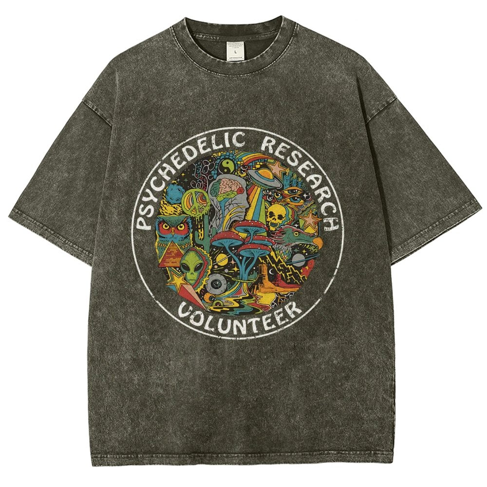 Psychedelic Research Volunteer Vintage Distressed T-shirt