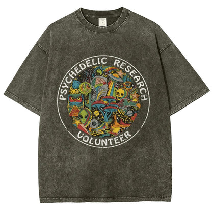 Psychedelic Research Volunteer Vintage Distressed T-shirt
