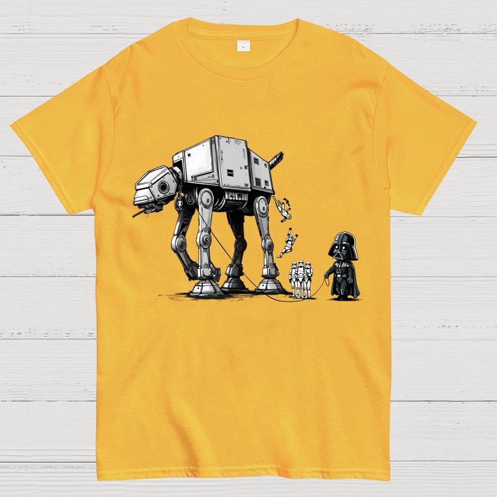 Galactic Robot Dog Walks And Poops Geek T-Shirt