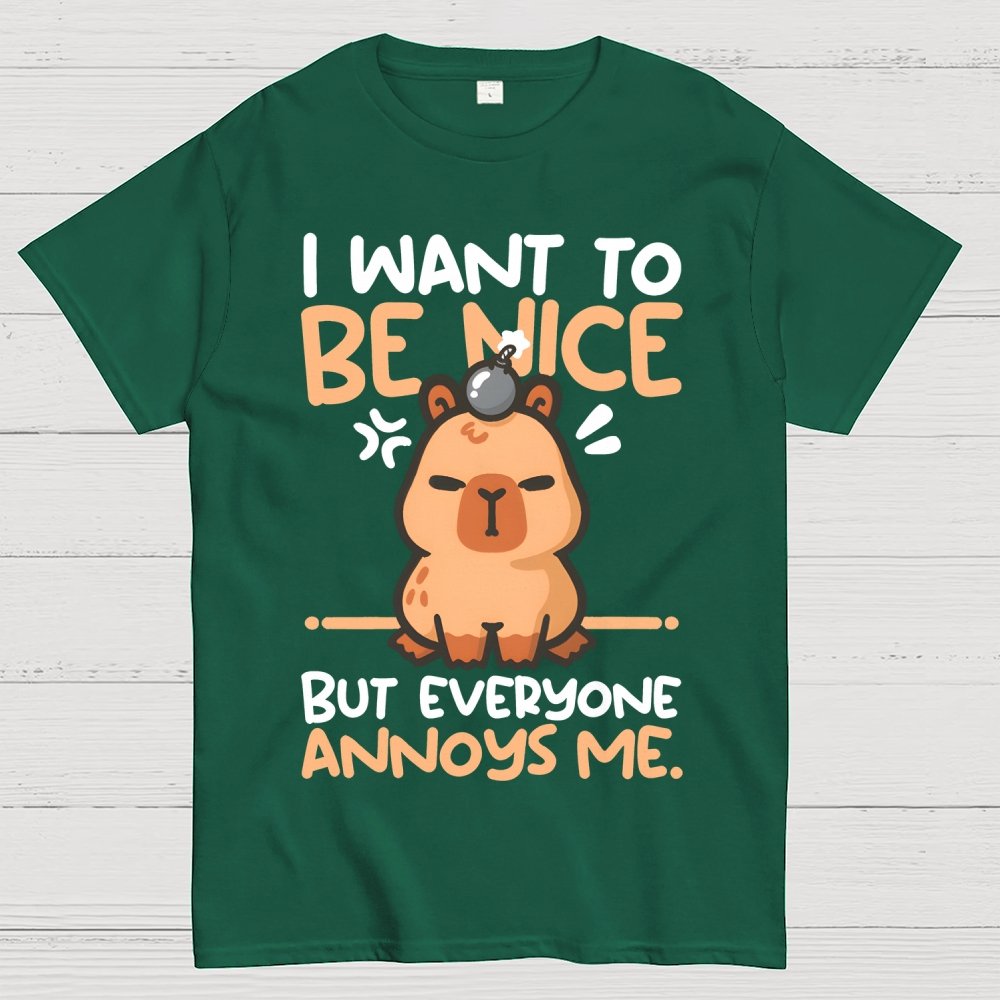 Capy wants to be nice Unisex Geek T-Shirt