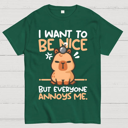 Capy wants to be nice Unisex Geek T-Shirt