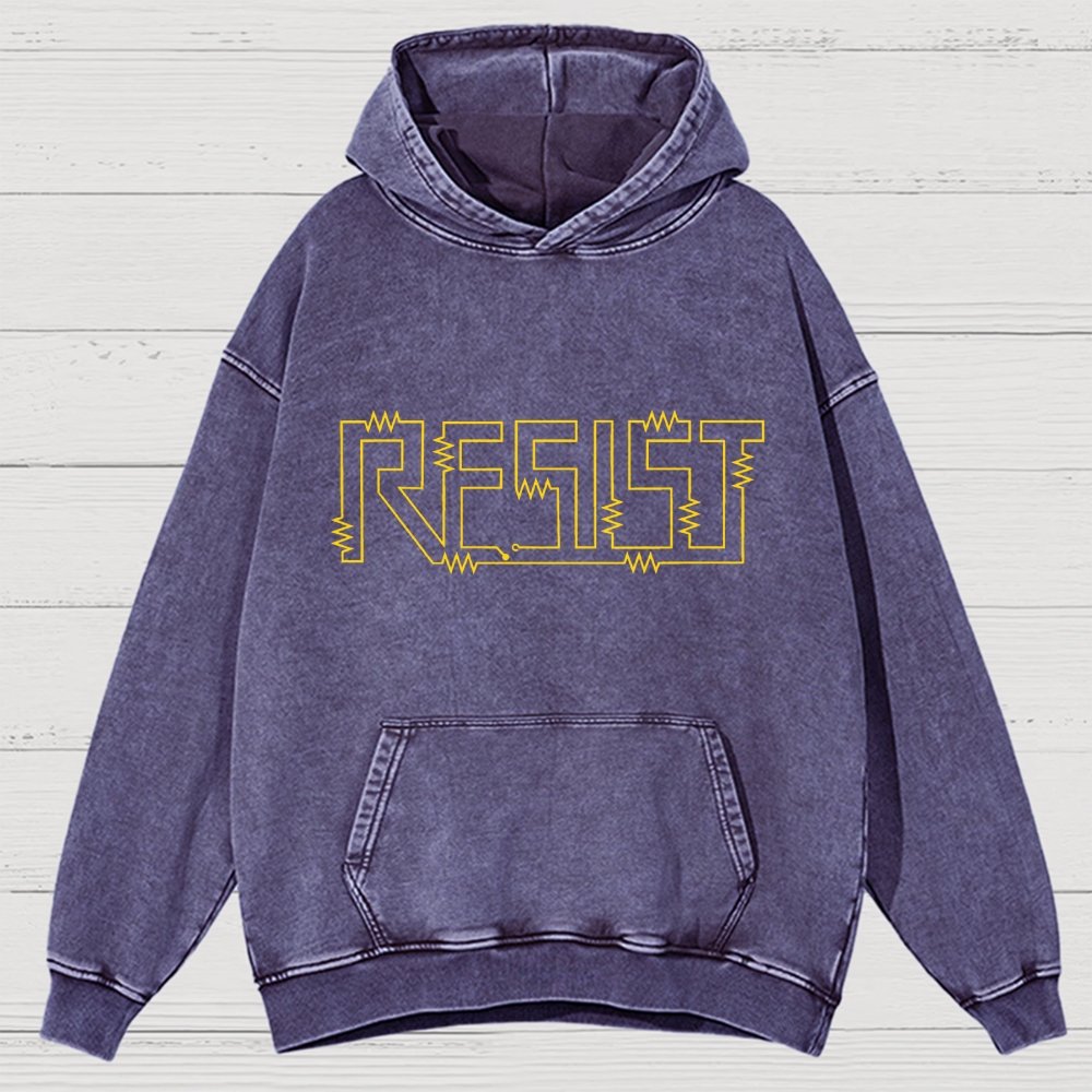 Resist Vintage Distressed Hoodie