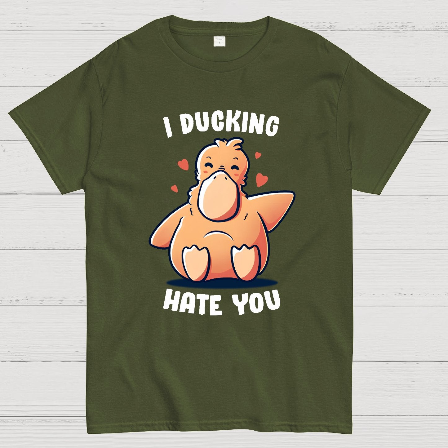 I Ducking Hate You Funny Geek T-Shirt