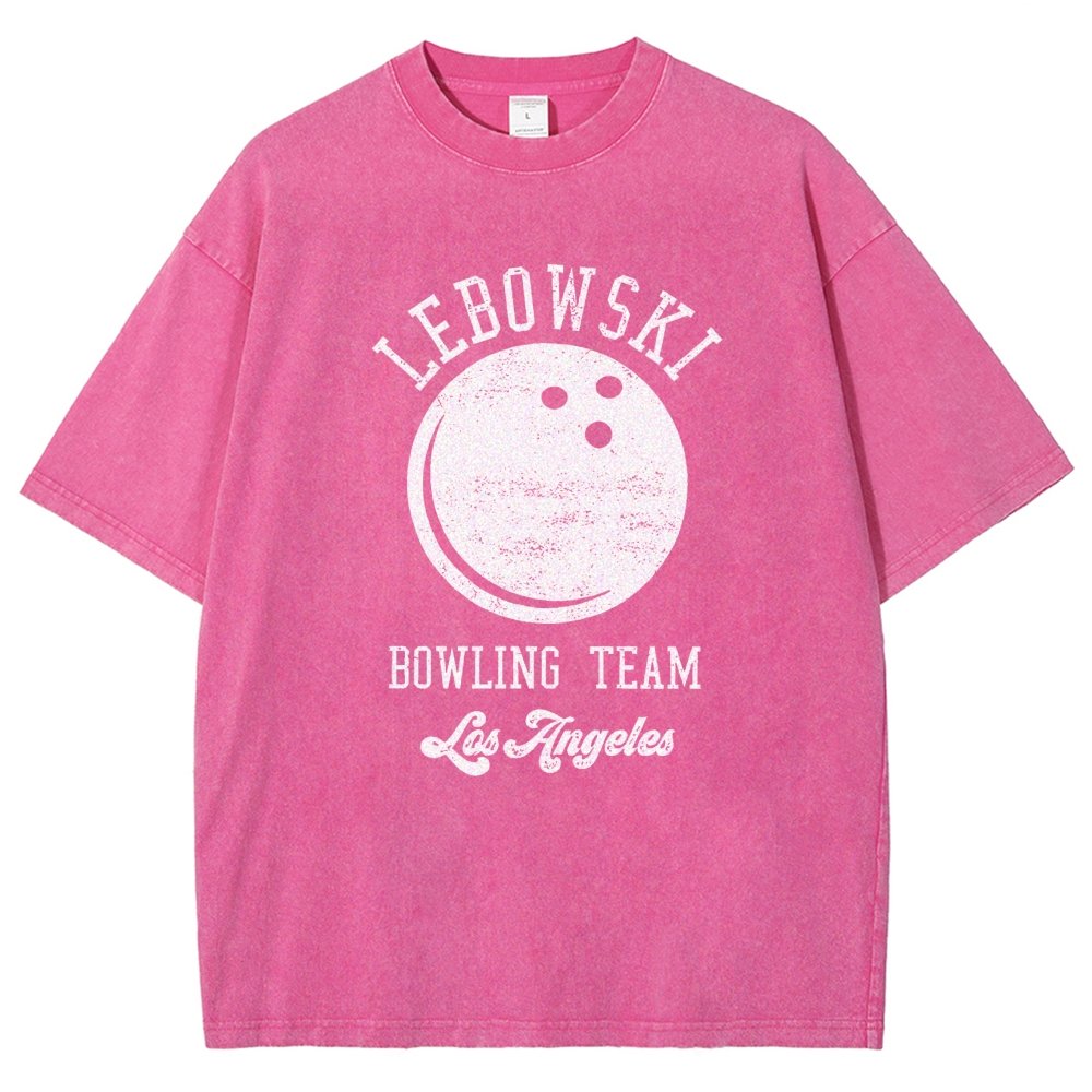 Lebowski Bowling Team Vintage Distressed T-shirt