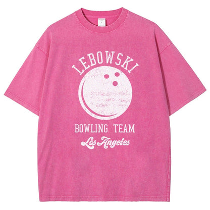 Lebowski Bowling Team Vintage Distressed T-shirt