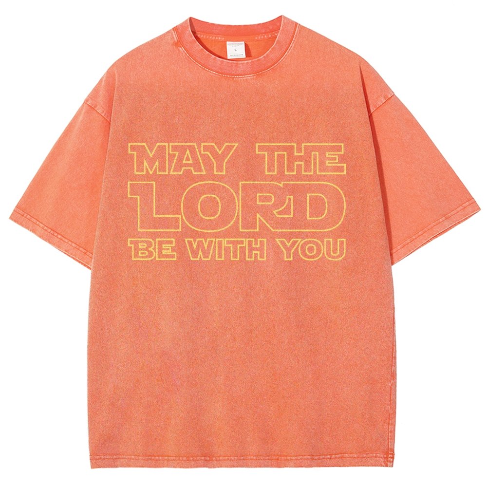 May The Lord be with you Vintage Distressed T-shirt
