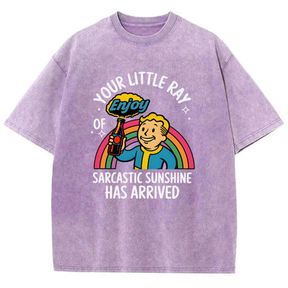 Your Little Ray of Sarcastic Sunshine Has Arrived Vintage Distressed T-shirt