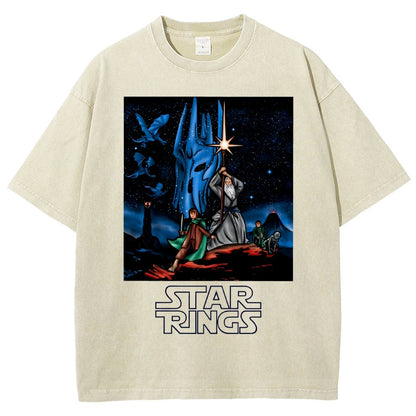 Star Rings Vintage Distressed T-shirt