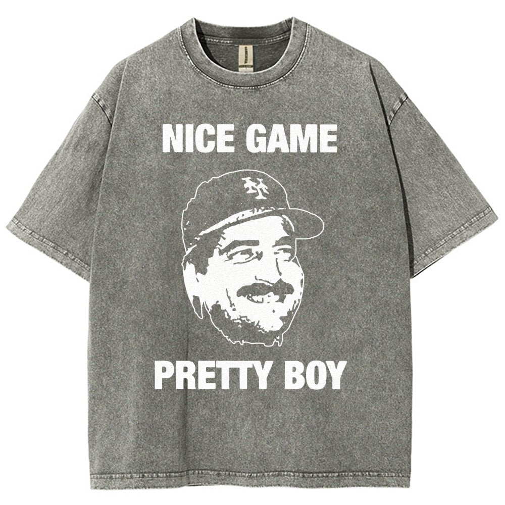 NICE GAME PRETTY BOY  Vintage Distressed T-shirt