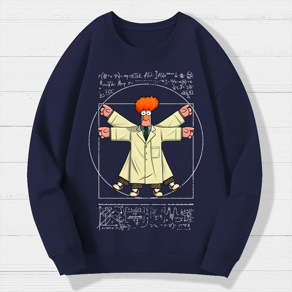 Vitruvian Puppet Geek Cotton Sweatshirt