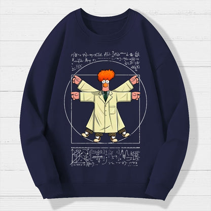 Vitruvian Puppet Geek Cotton Sweatshirt