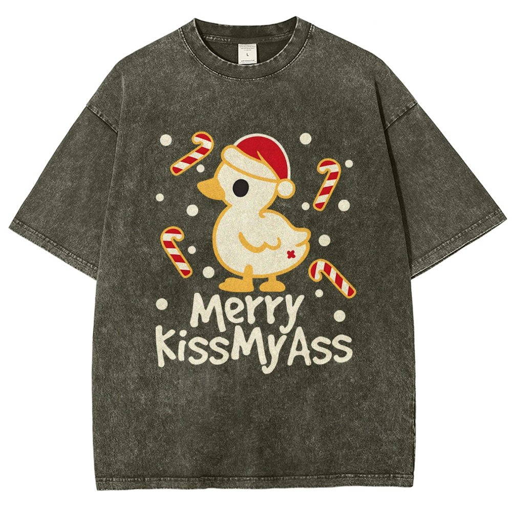 Duck Merry Kissmyass Vintage Distressed T-shirt