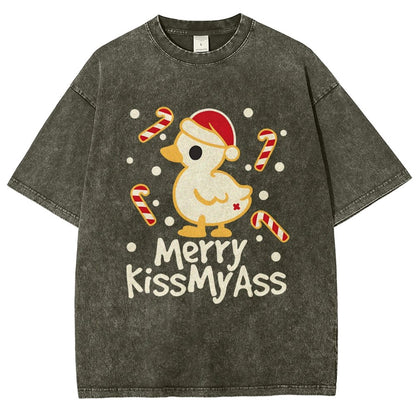 Duck Merry Kissmyass Vintage Distressed T-shirt