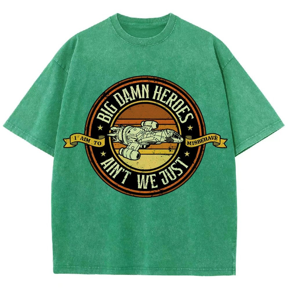 Big Damn Retro Heroes Vintage Distressed T-shirt
