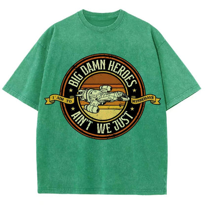 Big Damn Retro Heroes Vintage Distressed T-shirt